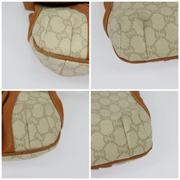 GUCCI GG Plus Supreme Shoulder Bag PVC Beige Gold Auth 139096 - Picture 14 of 16